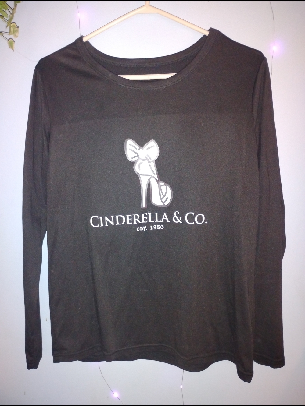 Cinderella & Co. Black Graphic Long Sleeve Tee